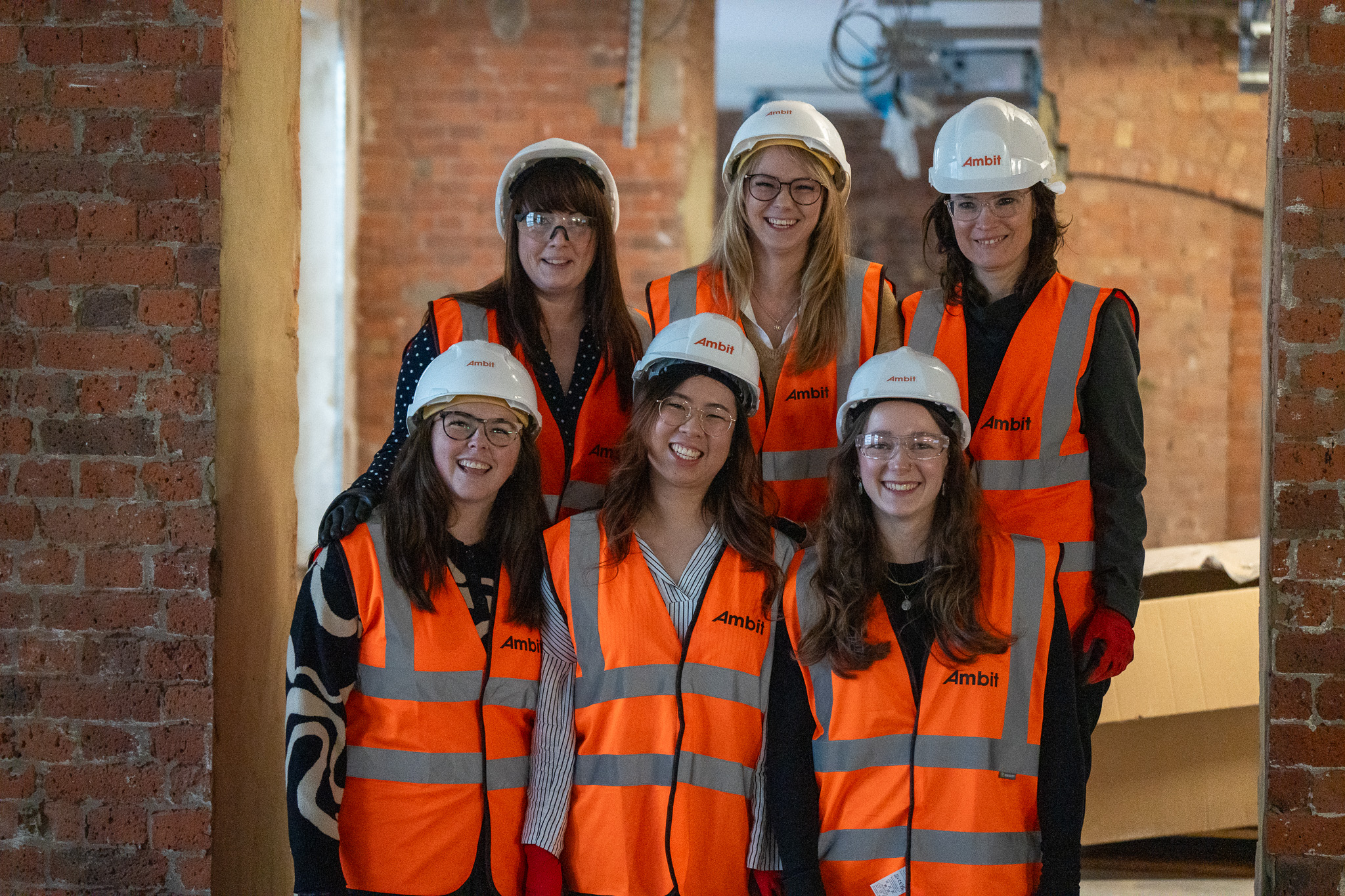 The women of Ambit on a construction site